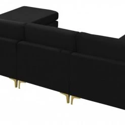 Meridian Furniture Living Room Julia 6 Piece Velvet Modular Reversible Sectional