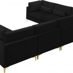 Meridian Furniture Julia 7 Piece Velvet Modular Reversible Sectional