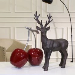 Sagebrook Home Decor Brown Resin Deer, Standing
