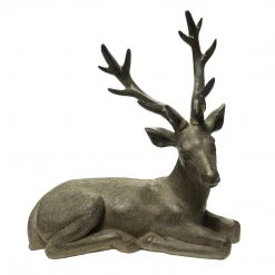 Sagebrook Brown Resin Deer, Sitting