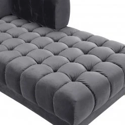 Meridian Furniture Gwen Velvet 3 Piece Sectional Living Room