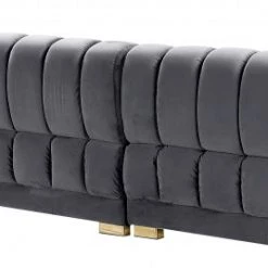 Meridian Furniture Gwen Velvet 3 Piece Sectional Living Room