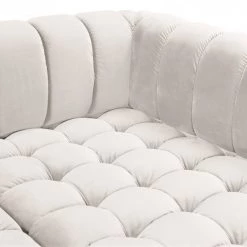 Meridian Furniture Gwen Velvet 3 Piece Sectional Living Room