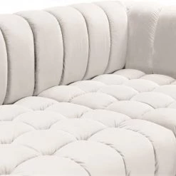 Meridian Furniture Gwen Velvet 3 Piece Sectional Living Room