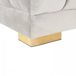 Meridian Furniture Gwen Velvet 3 Piece Sectional Living Room