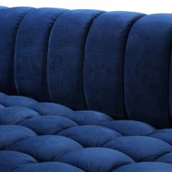 Meridian Furniture Gwen Velvet 3 Piece Sectional Living Room