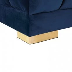 Meridian Furniture Gwen Velvet 3 Piece Sectional Living Room