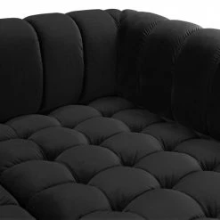 Meridian Furniture Gwen Velvet 3 Piece Sectional Living Room