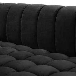 Meridian Furniture Gwen Velvet 3 Piece Sectional Living Room