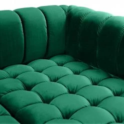 Meridian Furniture Gwen Velvet 3 Piece Sectional Living Room