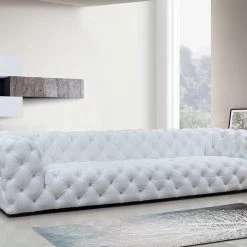 VIG Divani Casa Dexter - Transitional White Full Italian Leather Sofa