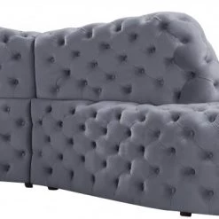 Meridian Furniture Living Room Royal Velvet 2 Piece Sectional