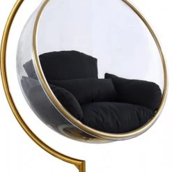 Meridian Furniture Living Room Luna Acrylic Swing Bubble Accent Chair