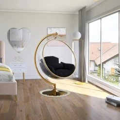 Meridian Furniture Living Room Luna Acrylic Swing Bubble Accent Chair