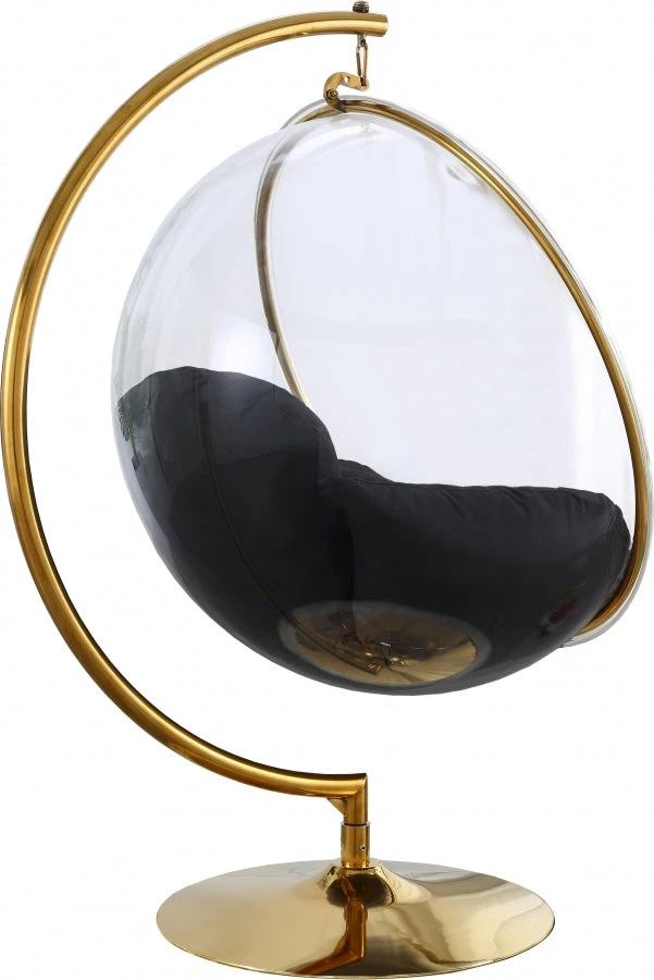 Meridian Furniture Living Room Luna Acrylic Swing Bubble Accent Chair