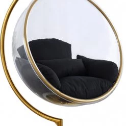 Meridian Furniture Living Room Luna Acrylic Swing Bubble Accent Chair