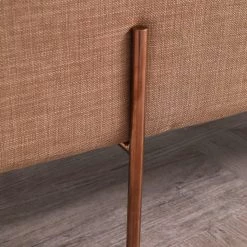 VIG Divani Casa Adler Modern Brown Fabric Ottoman