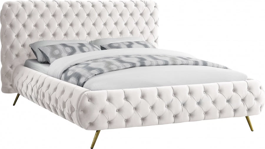 Meridian Furniture Delano Velvet Bed
