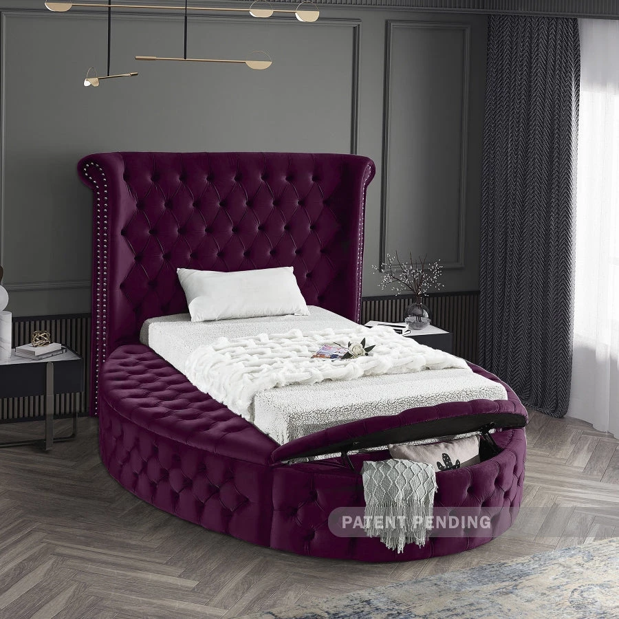 Meridian Furniture Luxus Round Velvet Bed