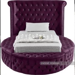Meridian Furniture Luxus Round Velvet Bed