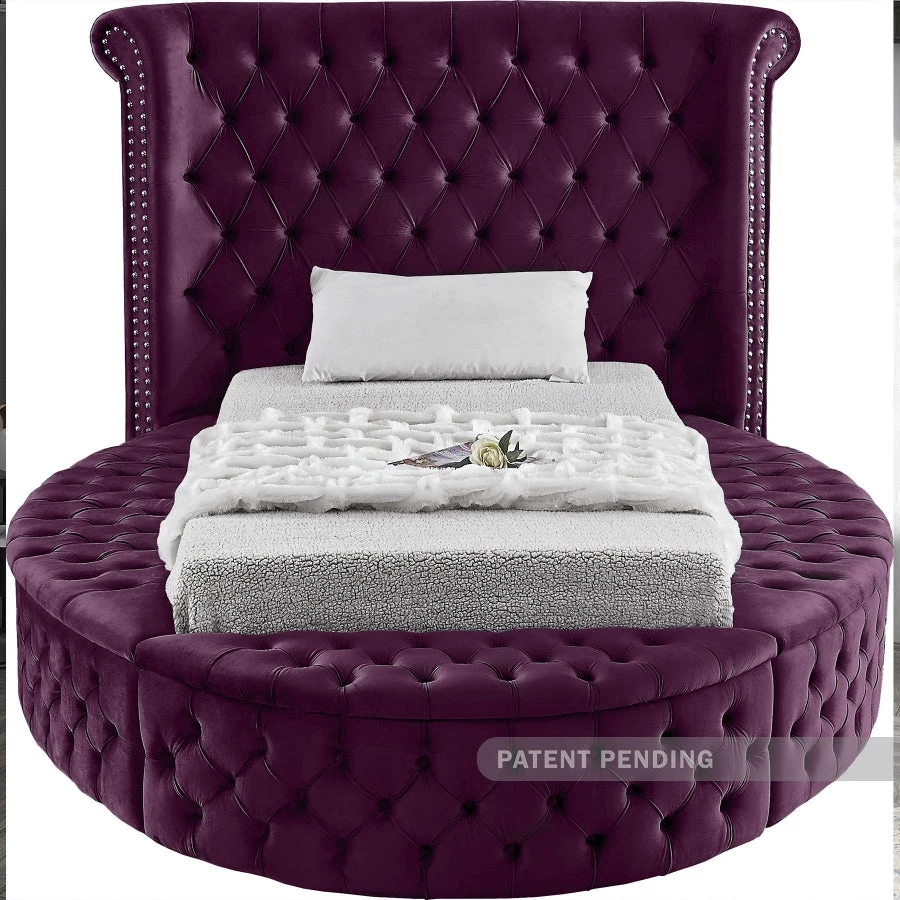 Meridian Furniture Luxus Round Velvet Bed