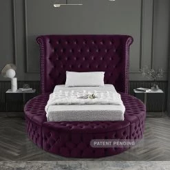 Meridian Furniture Luxus Round Velvet Bed