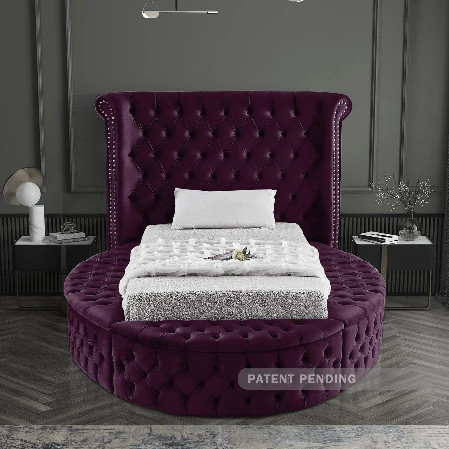 Meridian Furniture Luxus Round Velvet Bed