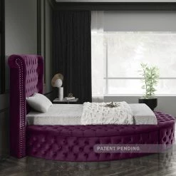 Meridian Furniture Luxus Round Velvet Bed