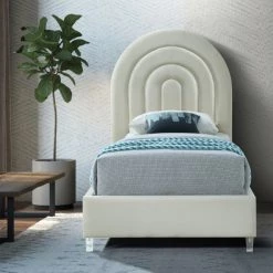Meridian Furniture Rainbow Velvet Bed