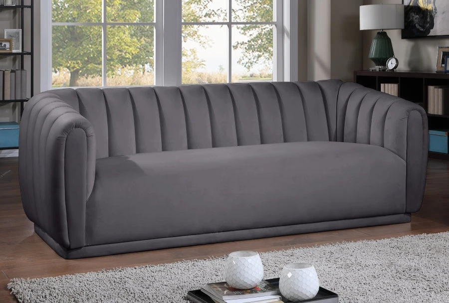 Meridian Furniture Dixie Velvet Sofa Living Room