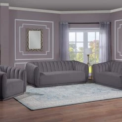 Meridian Furniture Dixie Velvet Sofa Living Room