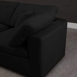 Meridian Furniture Cozy 6 Piece Velvet Modular Overstuffed Reversible Sectional