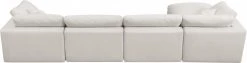 Meridian Furniture Cozy 5 Piece Velvet Modular Overstuffed Reversible Sectional