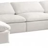 Meridian Furniture Cozy 6 Piece Velvet Modular Overstuffed Reversible Sectional