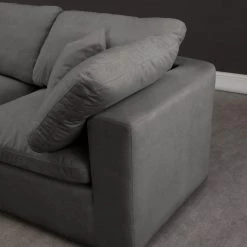 Meridian Furniture Cozy 6 Piece Velvet Modular Overstuffed Reversible Sectional