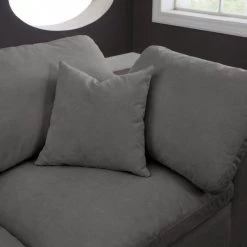 Meridian Furniture Cozy 6 Piece Velvet Modular Overstuffed Reversible Sectional