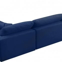 Meridian Furniture Cozy 6 Piece Velvet Modular Overstuffed Reversible Sectional