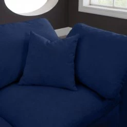 Meridian Furniture Cozy 6 Piece Velvet Modular Overstuffed Reversible Sectional