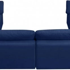 Meridian Furniture Living Room Cozy 8 Piece Velvet Modular Overstuffed Reversible Sectional