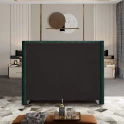 Meridian Furniture Aiden Velvet Bed Bedroom