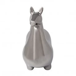 Sagebrook Silver Ceramic Llama, 14.5" Home Decor