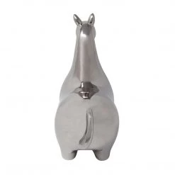 Sagebrook Silver Ceramic Llama, 14.5
