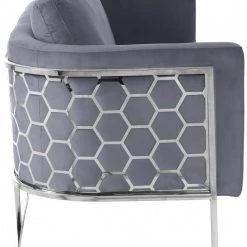 Meridian Furniture Casa Velvet Sofa Living Room