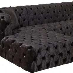 Meridian Furniture Coco Velvet 3 Piece Sectional Living Room