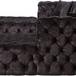 Meridian Furniture Coco Velvet 3 Piece Sectional Living Room