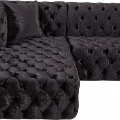 Meridian Furniture Coco Velvet 3 Piece Sectional Living Room