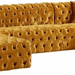 Meridian Furniture Coco Velvet 3 Piece Sectional Living Room