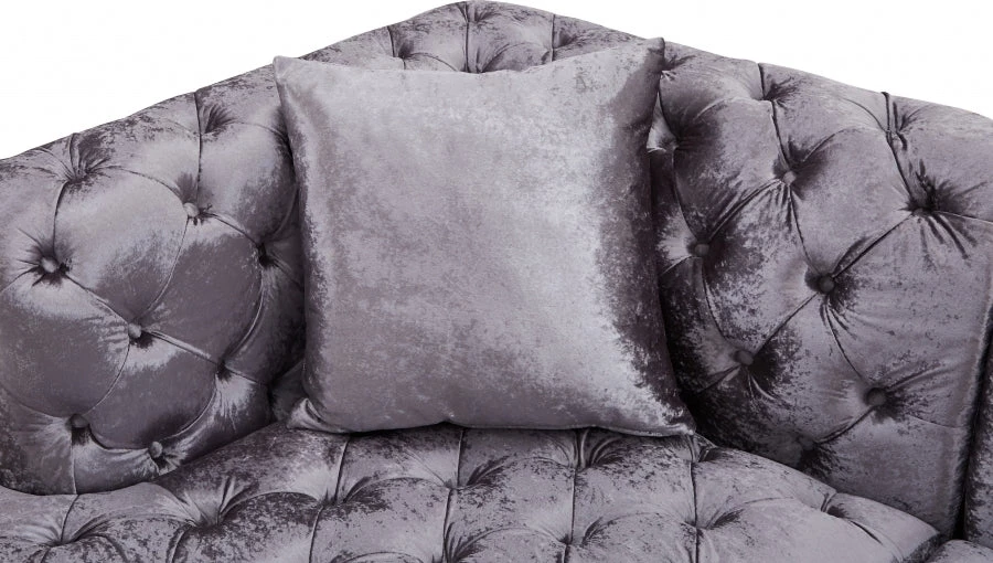 Meridian Furniture Coco Velvet 3 Piece Sectional Living Room