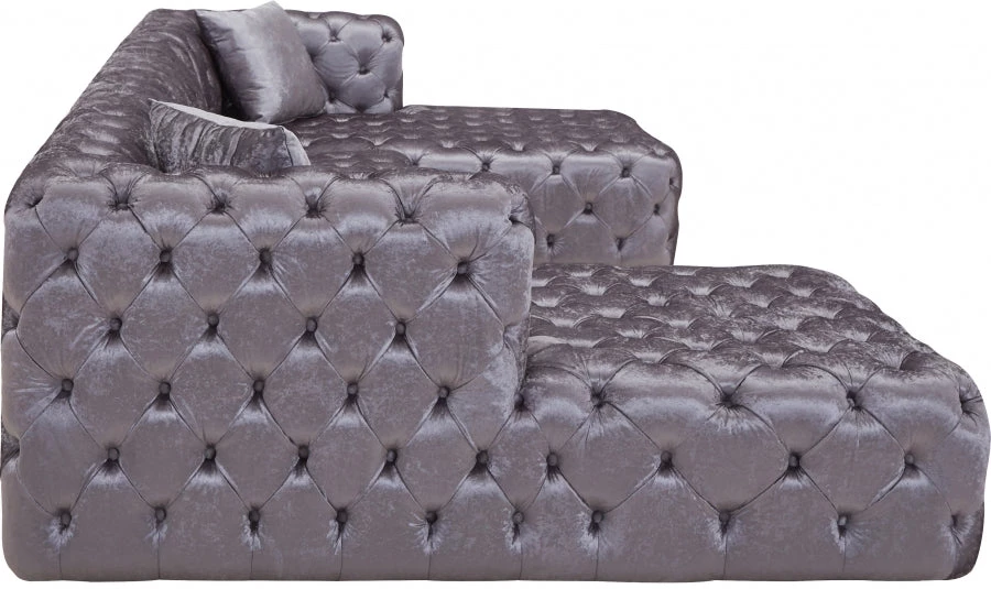 Meridian Furniture Coco Velvet 3 Piece Sectional Living Room