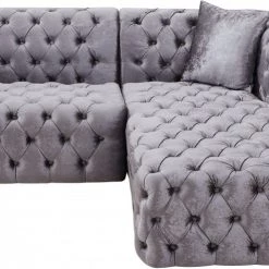 Meridian Furniture Coco Velvet 3 Piece Sectional Living Room